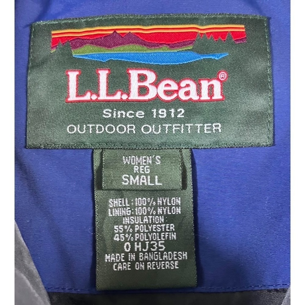 VTG LL Bean Womens Small Blue Insulated‎ Winter Parka Fleece Jacket - Picture 2 of 13